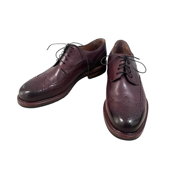 Beckett Simonon Brogue Shoes Mens Size 11 Brown Leather Wingtip Oxford Dress
